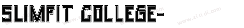 Slimfit College字体转换